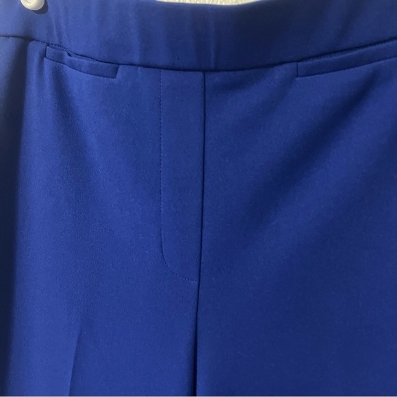 KASPER Women’s Cobalt Blue Medium Straight Leg Flat Front Pants NWT Business - Picture 4 of 11